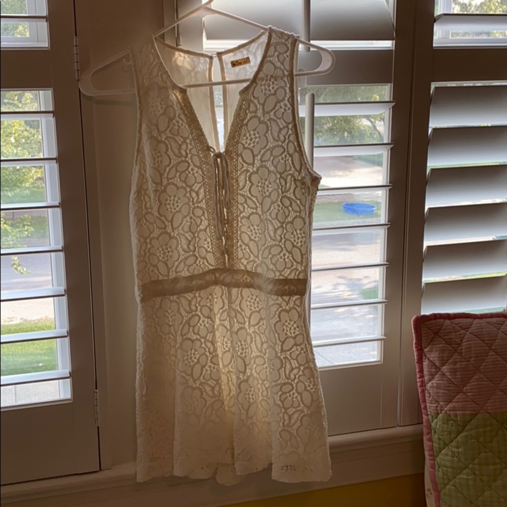 lace white romper